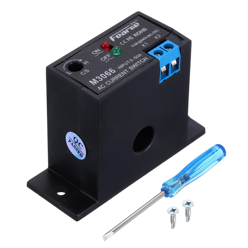 uxcell Miniature Current Normally AC Current Detection Sensor Monitoring Relay M3066 Switch, 0-50A Closed, Switch,