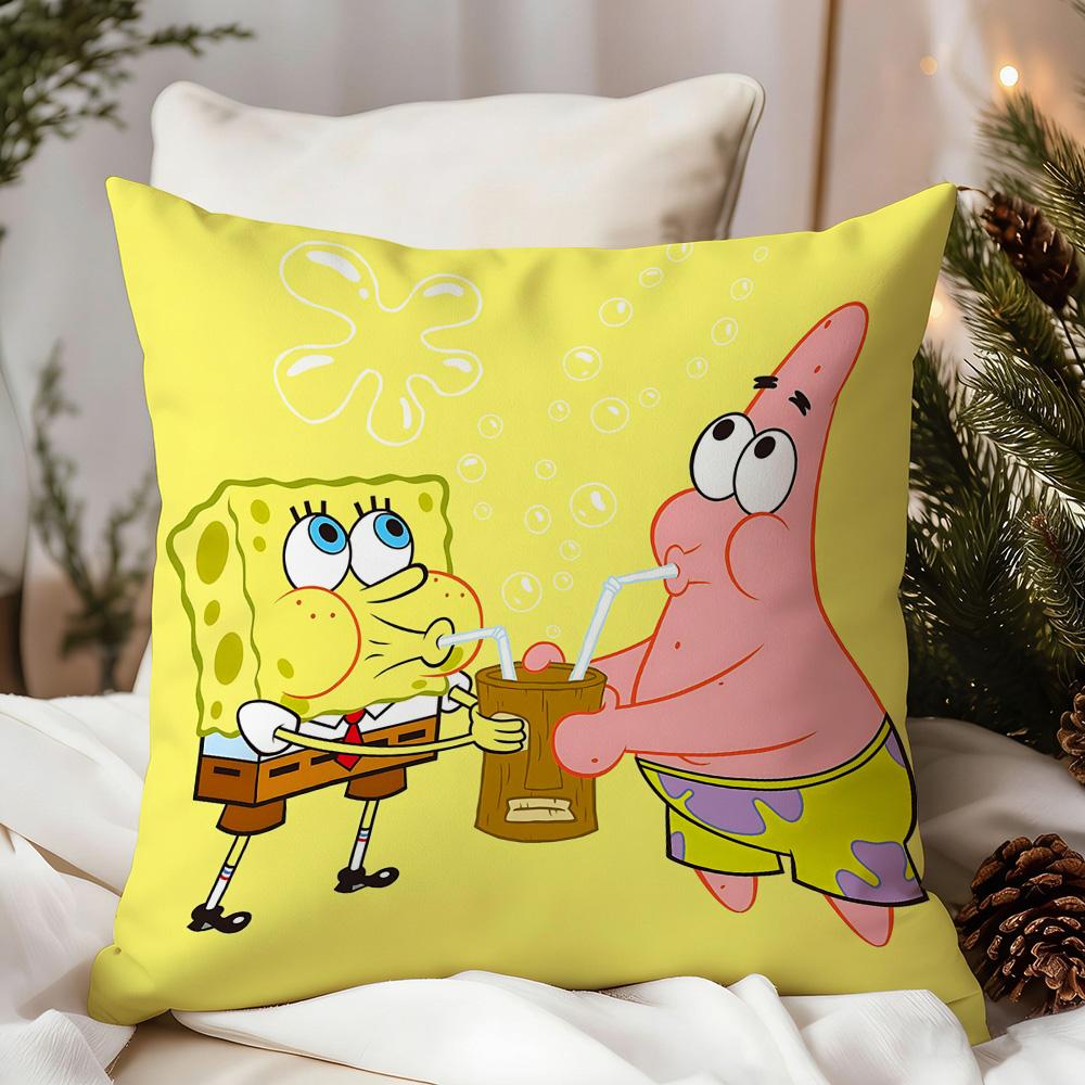 S-Sponge B-Bob Covers For Living Room Cushions Cover Decorative Pillows Pillow Cases Interior Decoration Personalized Gifts Sofa