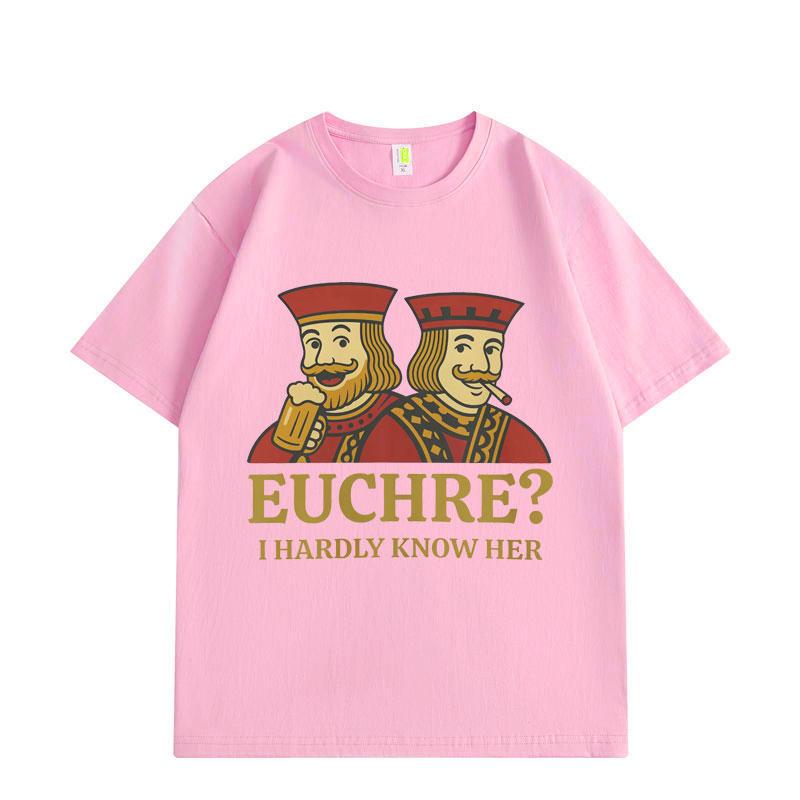 Funny Euchre Meme Graphic T-shirt Men Women Summer Fashion Vintage Short Sleeve T-shirts High Quality CottonT Shirt