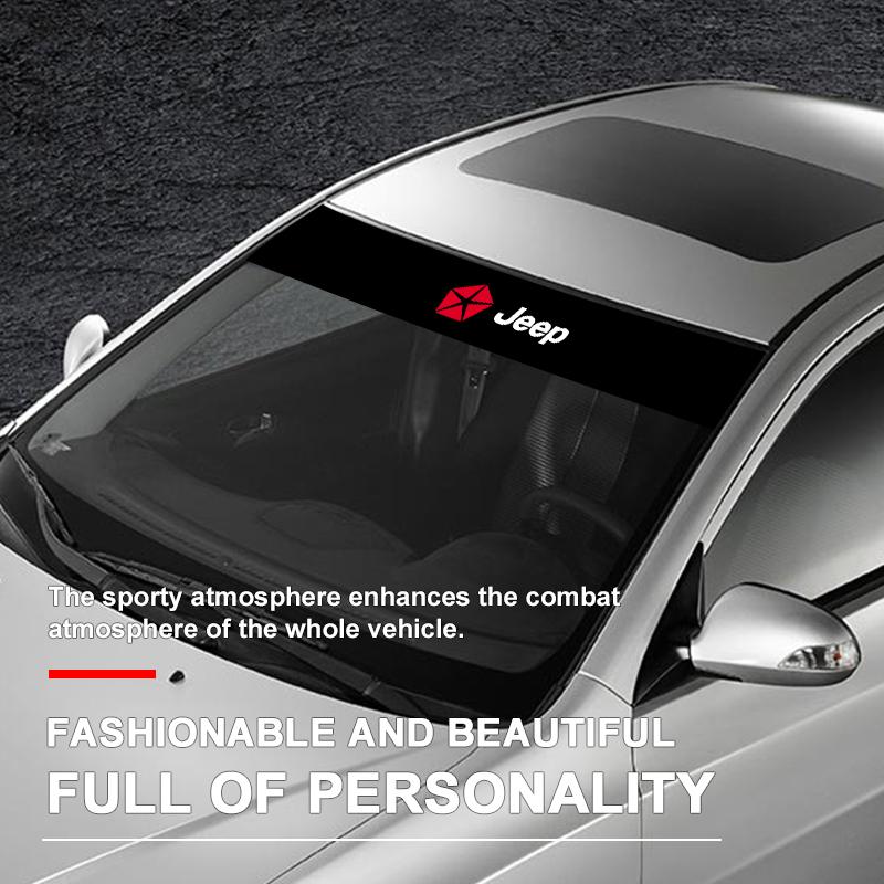 Car Front Windshield Stickers Front and Rear Decorative Emblem for Jeep Grand Cherokee Wrangler Renegade Compass Patriot Liberty