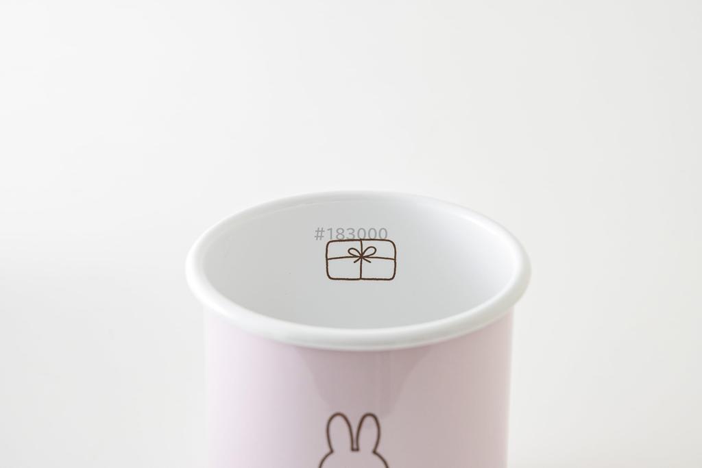 Fuji Enamel Miffy Pastel Storage Container Canister Wooden Lid with Gasket 9cm Pink Gift Miffy Enamel