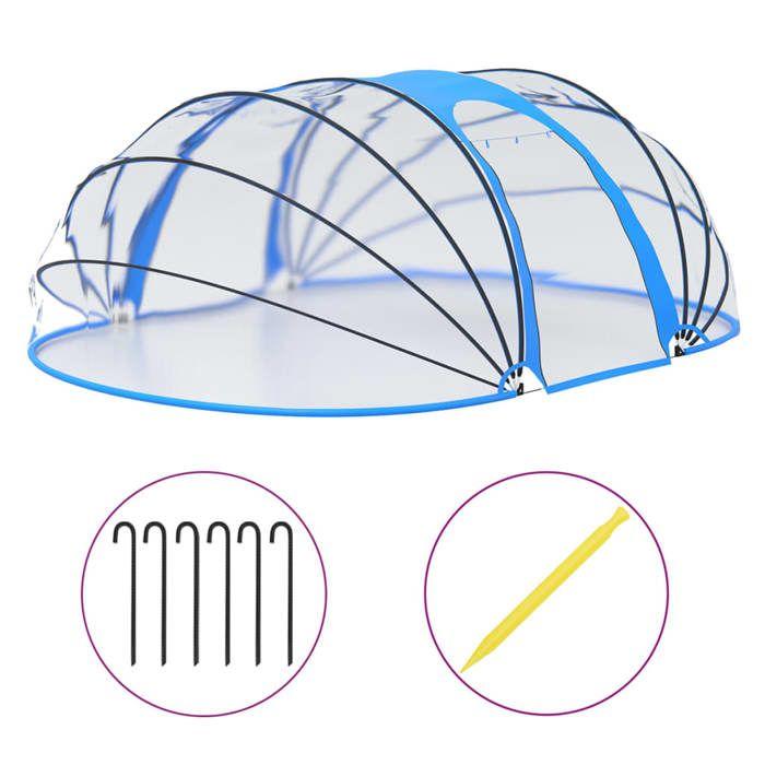 Dôme de piscine ovale - vidaXL - PVC et fibre de verre - Protection et réchauffement de l'eau