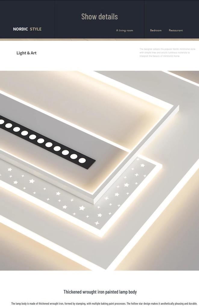 Modern LED Ceiling Light for Living, Bedroom, and Dining Rooms