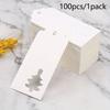 100pcs, Red Christmas Tree Design Kraft Paper Cards for Packaging And Hanging Decorations, Perfect Gift Tags And Ornaments