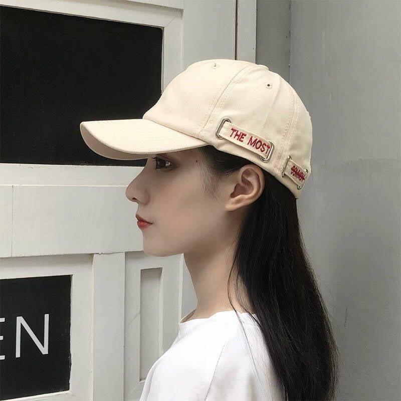 Baseball White Versatile Cap For Women Men Ins Korean Style Face Hat Slimming