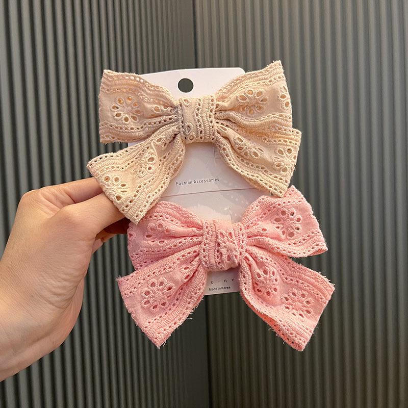 Kids' Lace Bow Hair Clip - Korean Style, Versatile DIY Accessory for Girls' Ponytails
