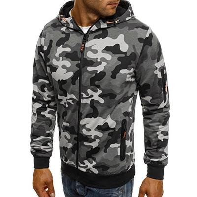 Nuevo cárdigan sudadera de camuflaje para hombre de primavera y otoño con capucha 2