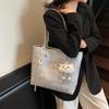 Large-capacity commuter tote bag women's fashion versatile shoulder bag new niche simple leisure bag