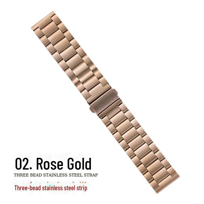 Kompatibles Dreiperlen-Stahlarmband für Apple Watch, iWatch, Samsung und Huawei Smartwatches.