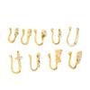 9 Pcs Fake Nose Rings Shiny Fashionable No Piercing Nose Clip Kit Faux Nose Rings for Women Gold