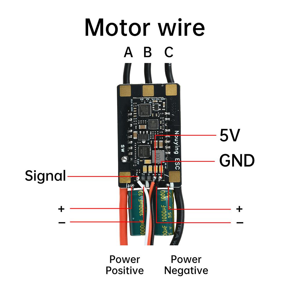 3-8S AM32 ESC Brushless Motor Controller 120A for FPV Drone RC Airplane Fixed-Wing Boat Car Motor Crawler Vehicle DIY Model