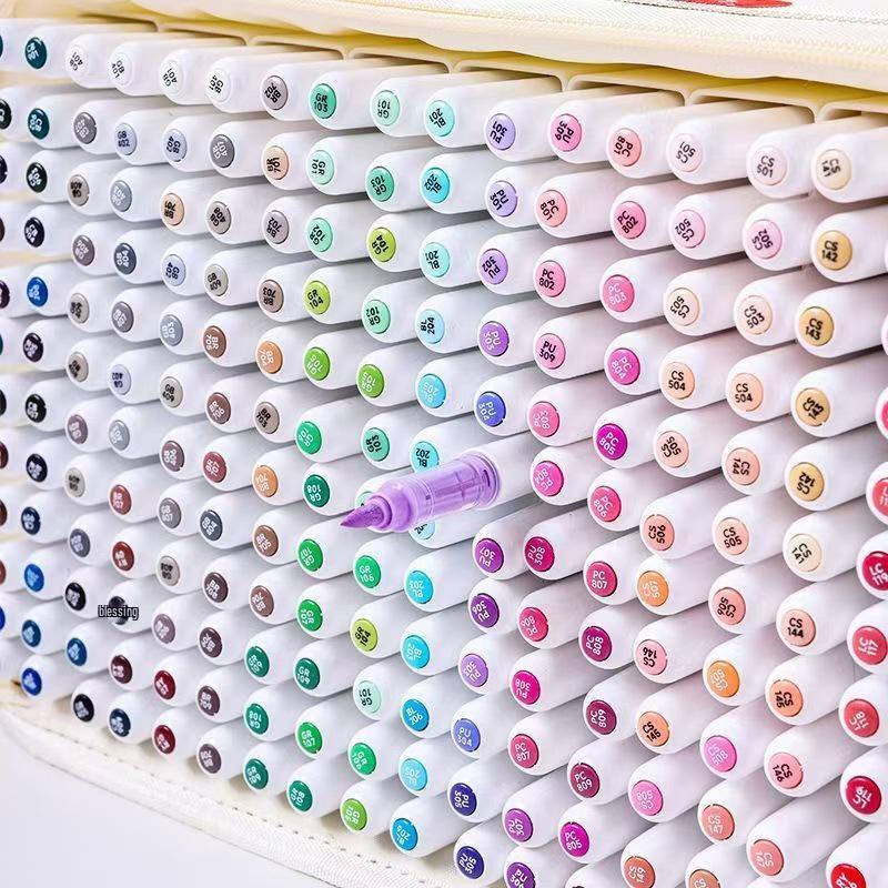 Blue Fruit 240-Color Liquid Ink Acrylic Marker Set for Kids' DIY Painting & Art Projects