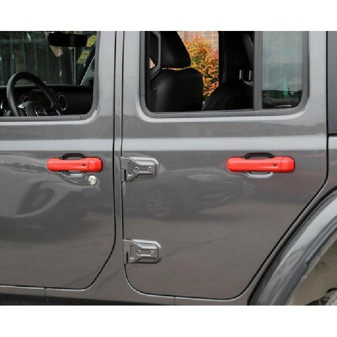 Car Door Handle Cover Trim Bezel For Jeep Wrangler JL 2018- Accessories Red
