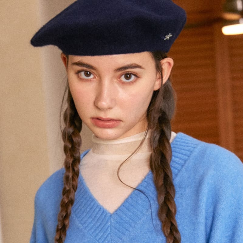 ELKE BLOEM ADORABLE WOOL NAVY BERET
