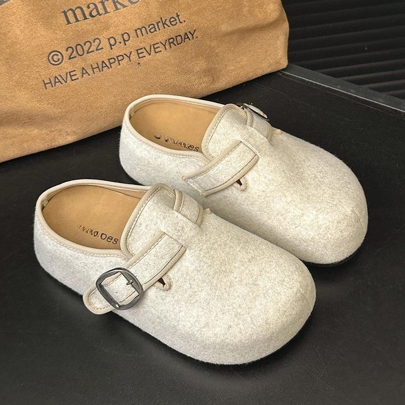 

Fashion Platform Women s Slippers Designer Suede Woman Mules Shoes Fashion Casual Slides 2025 Autumn New Trends Sandals Cozy Zapatillas 40