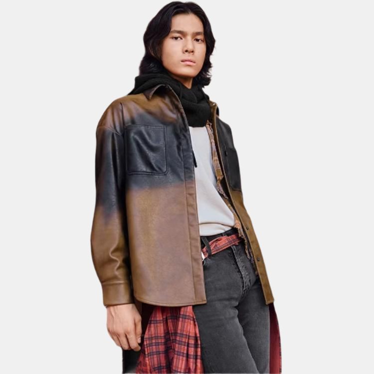 Levis Simple Comfortable Casual Fashion Long Sleeve Jacket Men Jackets Brown 002NC-0000