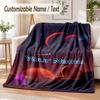Among Us Custom Name Flannel Throw Blanket Soft Warm for Sofa Bed Indoor Home Use