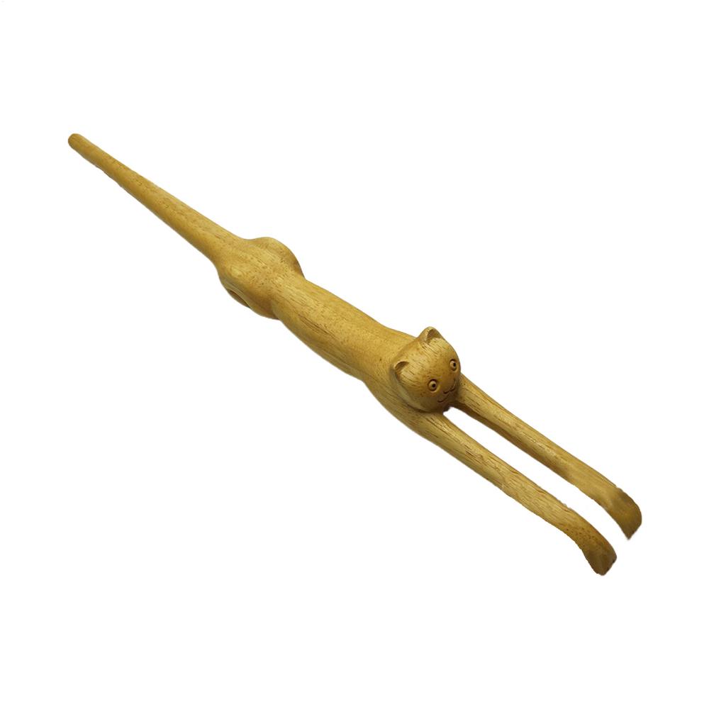 CatShaped Back Scratcher Basswood Long Handle CatShaped Back Scratcher FunnyCat-Shaped Back Scratcher For CatLover
