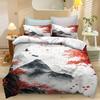 3D Print Cherry Blossom Flower Ink Painting Bedding Set Boys Girls Size Duvet Cover Pillowcase Teen Adults Bedroom 2/3Pcs