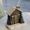 Resin Chimney Hut Decoration Cartoon Christmas Chimney Hut Incense Cone Burner  New Year Gifts