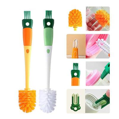 4-in-1 Cup Brush No Deadend  Water Cup Brush Milk Bottle Wine Glass Cleaner Gap Brush Household Multifunctional Cleaning Tools