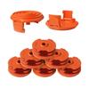 6Pcs String Trimmer Spool Line With 2Pcs Cap Covers Trimmer Replacement Parts For WG105,WG106,WG108,WG109,WG112,WG113,WG115