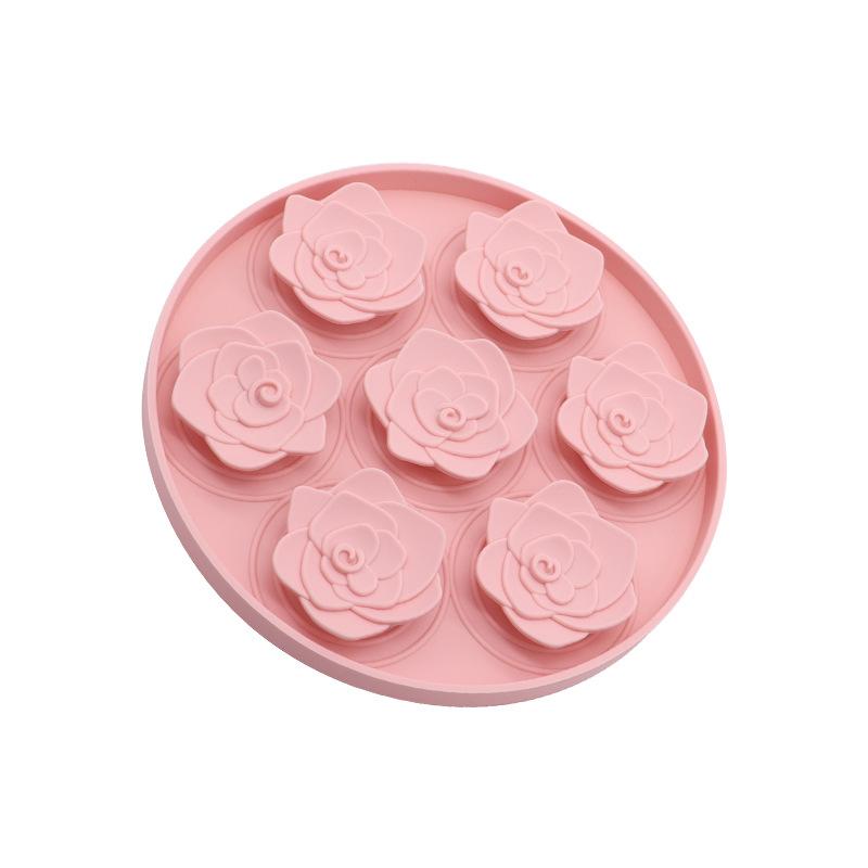 Rose Flower Silicone Pet Slow Food Bowl with Suction Cup Easy To Clean Scientific Feeding Portable Dog Lick Mat Plato Para Perro