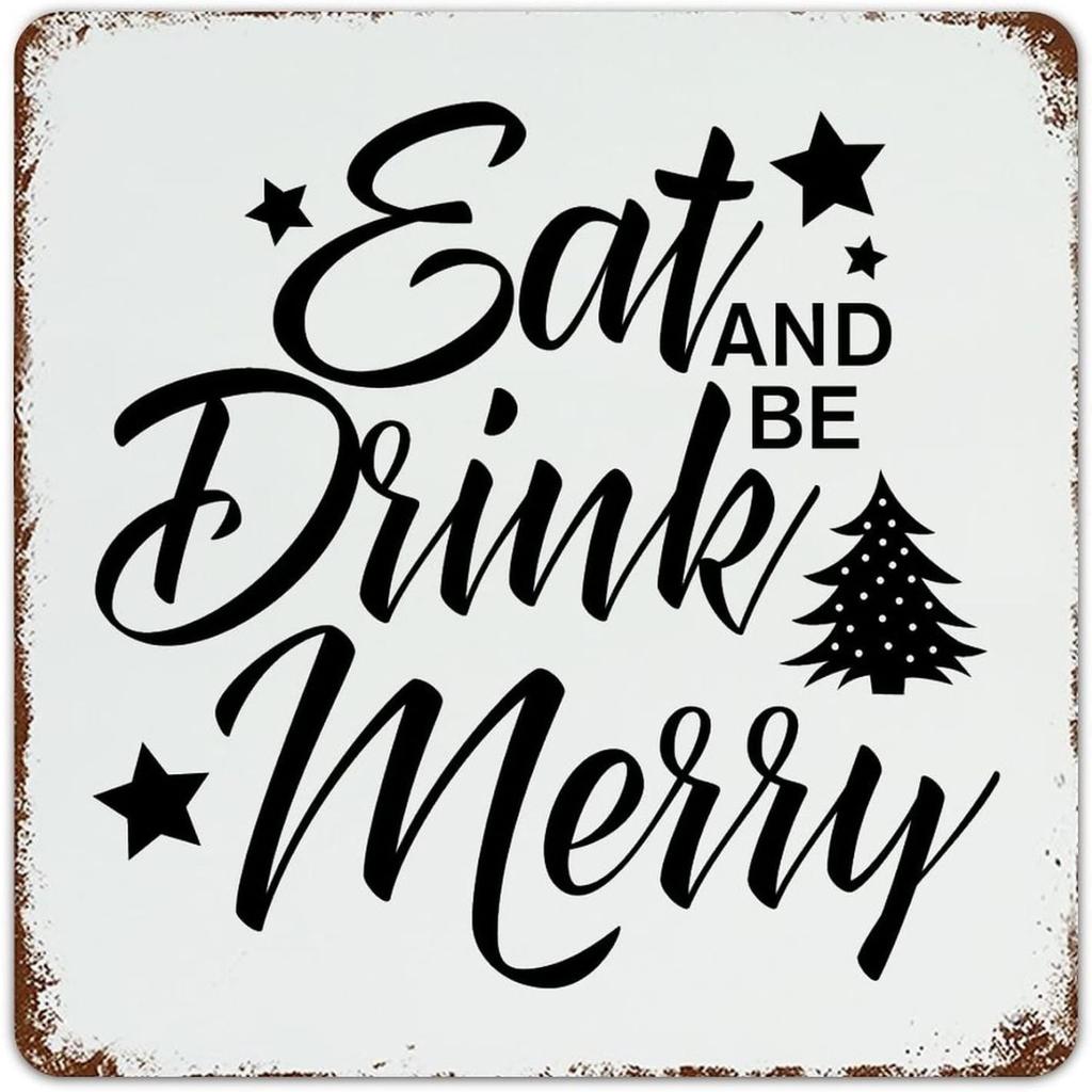Christmas Metal Wall Art for Home Living Room Kitchen Decor