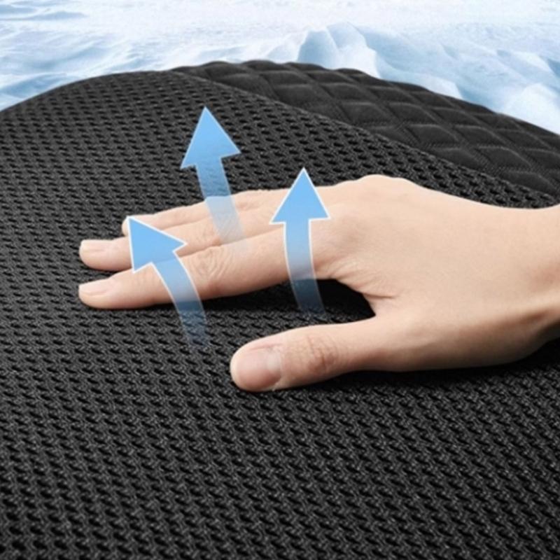 Ventilated Auto Cushions with 8 High Speed Fans & Breathable 3D Mesh Multiple Surfaces Cooling Pad for Summer Driving Comfort