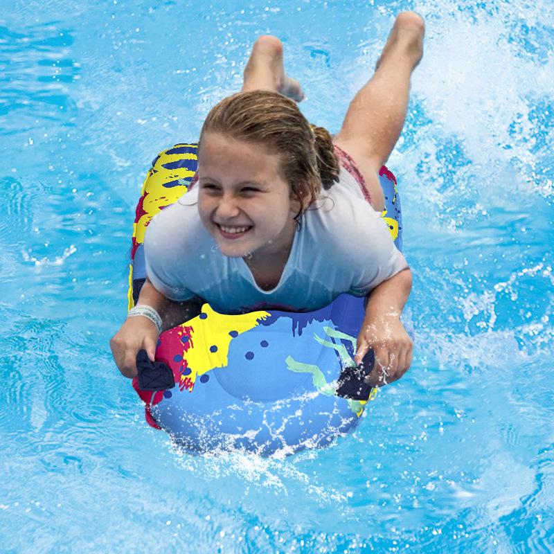 Eco-Friendly Children's Inflatable Surfboard: Thickened PVC Floating Board with Handle for Summer Water Play.