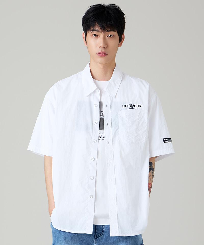 Life Work Nylon Pocket Short Sleeve Shirt White/M