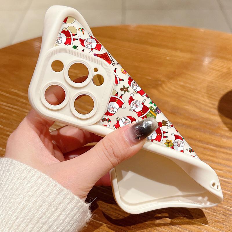 Cartoon Santa Claus Pattern Case For iPhone 17 Air 16e 16 15 14 Pro Max 13 17 Pro Max 17 Pro 17 Shockproof Soft TPU Silicone Phone Cover Funda