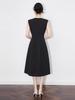 Early Autumn Light Luxury Hepburn-Style Sleeveless Waist-Hugging Dress for Women