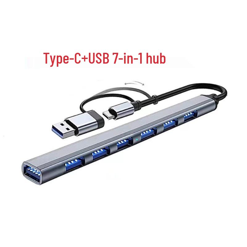 Dual-Head USB-C To 4-Port USB 3.0 High-Speed Hub Splitter
