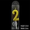 50 Gold Number Candle Cake Toppers, Individually Boxed for Kids' First Birthday