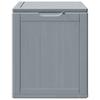Gartenaufbewahrungsbox 90 L Grau PP mit Holzoptik
