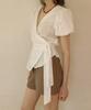 OURO Flora Wrap Blouse [ White ]