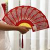 2025 Year of the Dragon New Year Fan Shape Red Envelopes Folding Red Envelope Best Wish Lucky Money Pockets Gifts