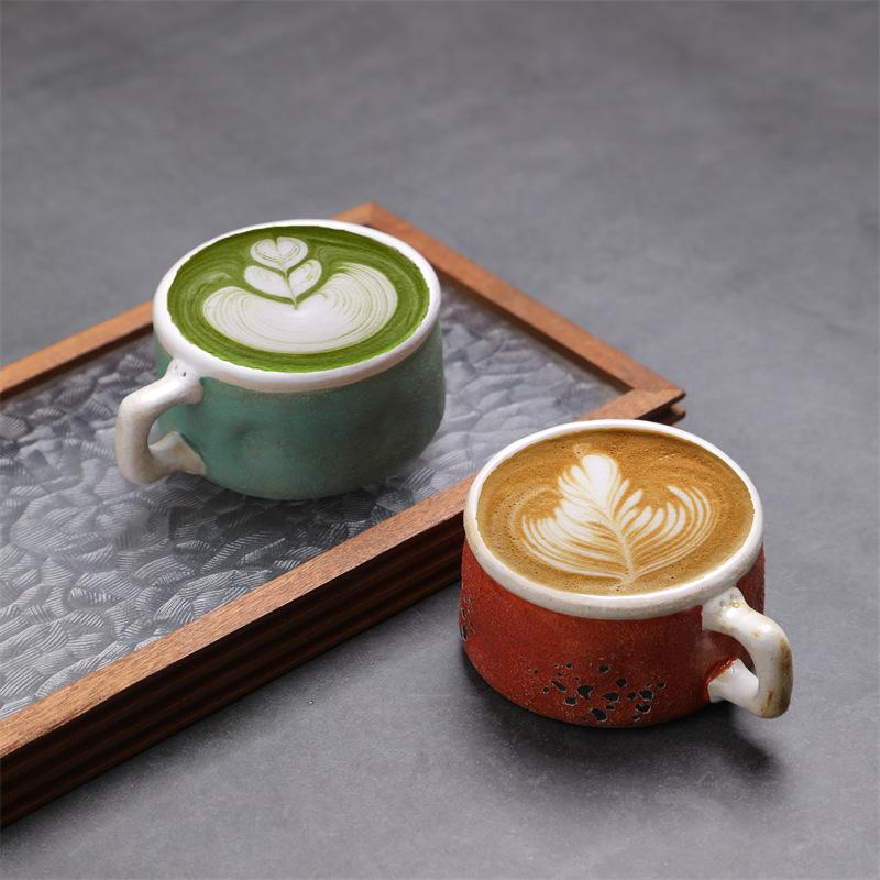 Retro Old Ceramic Cup Creative High Value Espresso Cup Coarse Pottery Small Capacity Water Cup