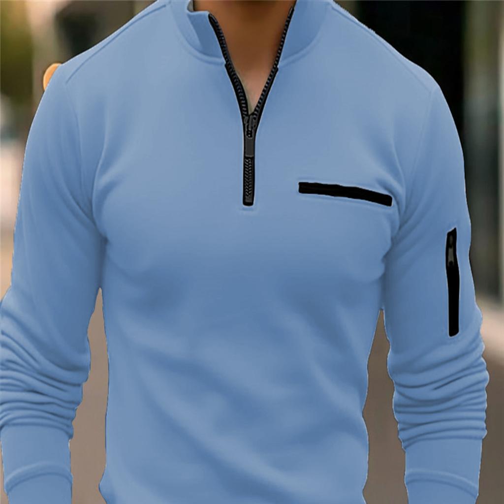 2023 Spring and Autumn POLO Shirt Arm Zipper Men's Sports T-shirt Polo Shirt