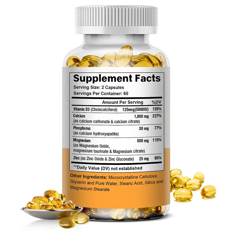 Daitea Calcium + Magnesium + Zinc & D3 Capsules, 120 Count