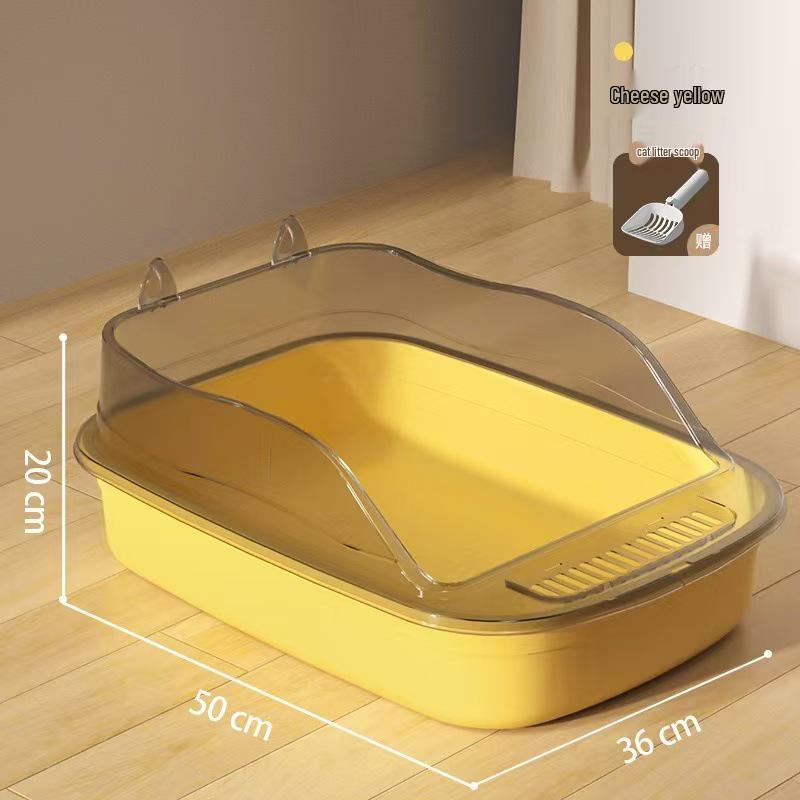 Large Anti-Splash Open Cat Litter Box