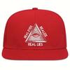 Lightweight 1pc Unisex Adjustable Snapback Cap - "Real Eyes Realize Real Lies" Print Street Style Hip-Hop Hat - 100% Polyester H