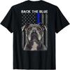 Back The Blue Thin Blue Line Flag Police Pitbull Dog Lovers T-Shirt