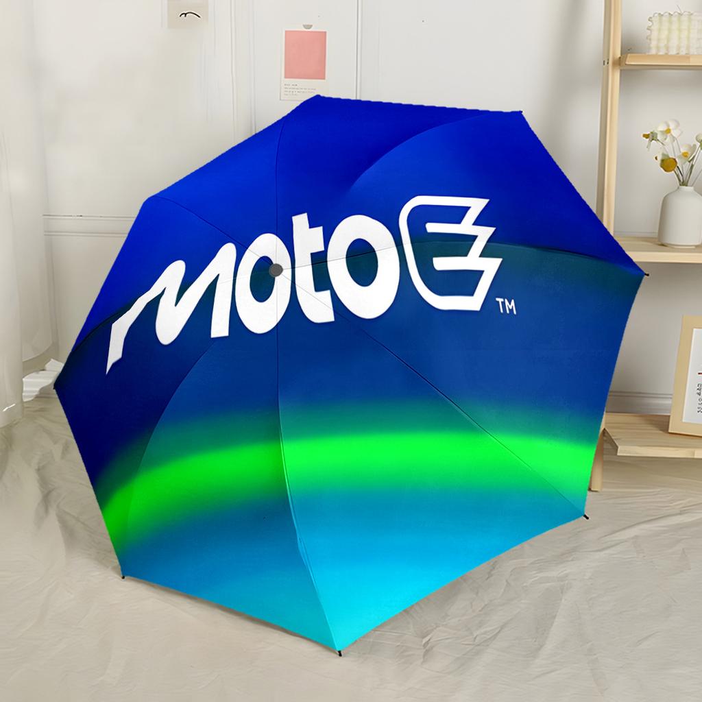 Esprit de Course à Chaque Tour Parapluie Automatique Compact de Voyage avec 8 Baleines Plastique et Fer Durables Toutes Saisons Accessoire de Voyage Élégant Cadeau Spirituel
