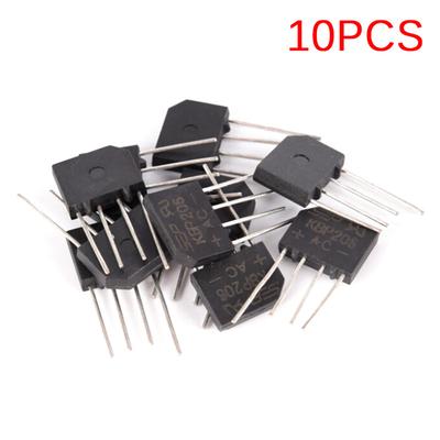 10 pz Kbp206 Raddrizzatore a ponte a diodi generico 2a 600 v 4 pin Dipts 