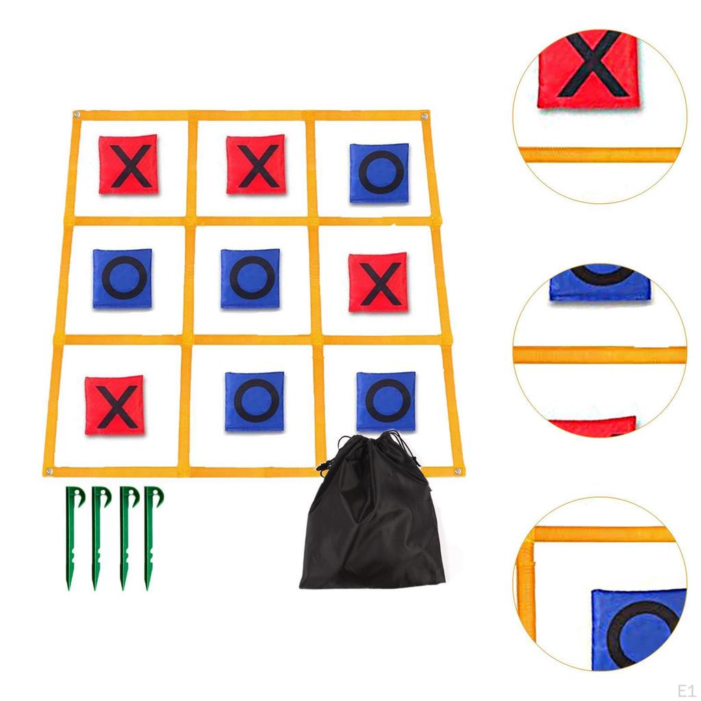 Tic Toe Game Yard Tossing Interactive Classical Funny XO Toy 120cmx120cm for Families