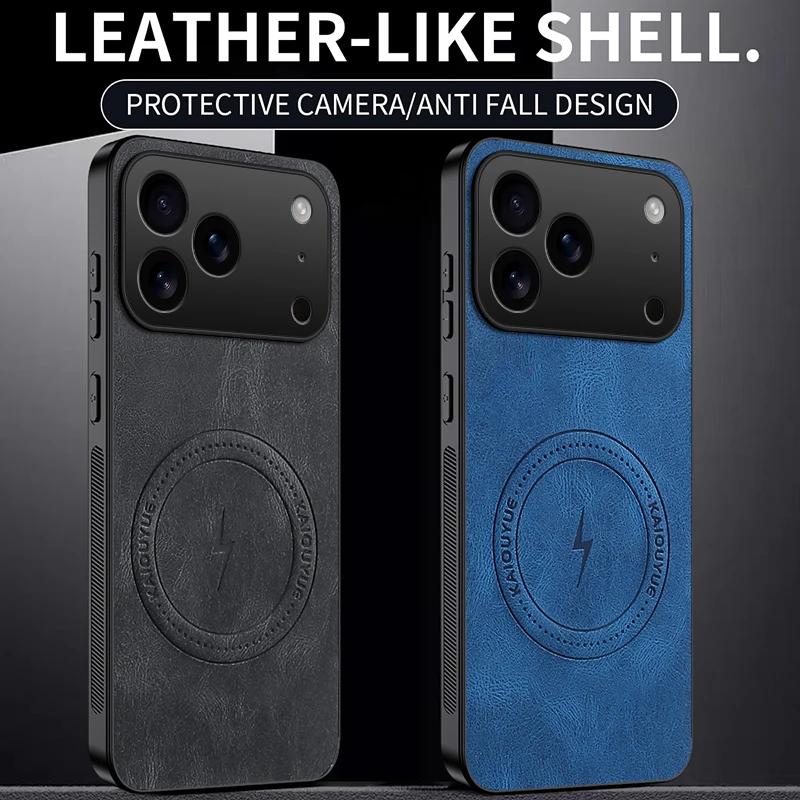For iPhone 18 Pro Max/18Pro Case Simple Stylish Magnetic Suction Luxury PU Leather Skin-friendly Anti-drop Cover For iPhone18Pro