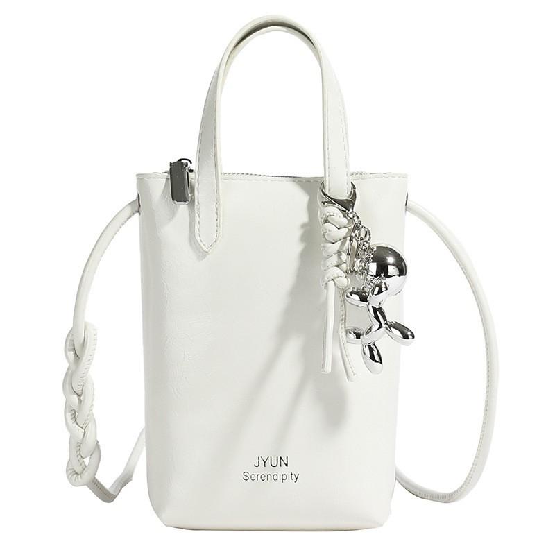 

Korean Style Simple Fashionable Mobile Phone Bag Women 2026 New Small Square Western-style One-shoulder Cross-body No pendant off білий колір