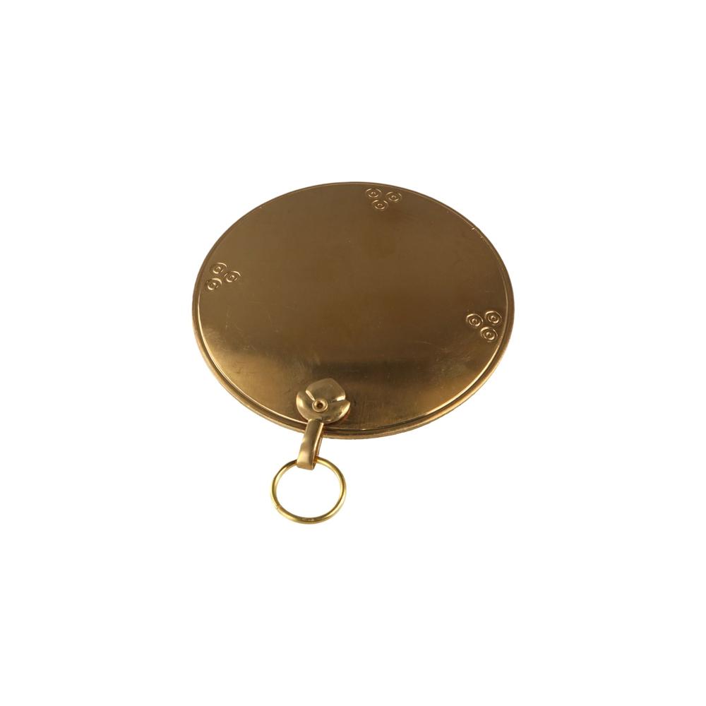 Auspicious Brass Bagua Hanging Mirror Bumpy Surface Gossip Mirror Ornament Living Room
